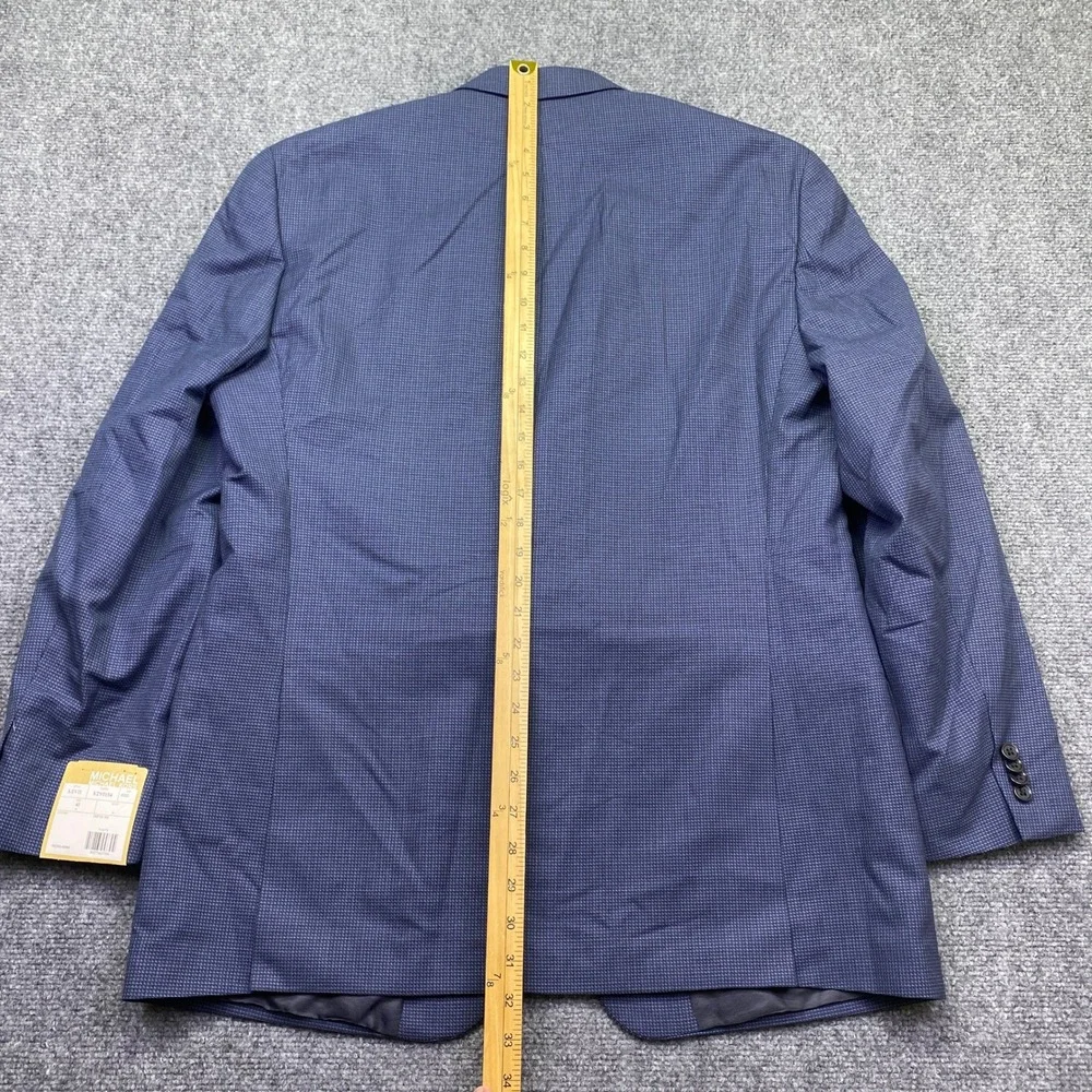 Michael Kors Mens 42R Blue Micro Pattern Two Button Blazer Sport Coat NWT